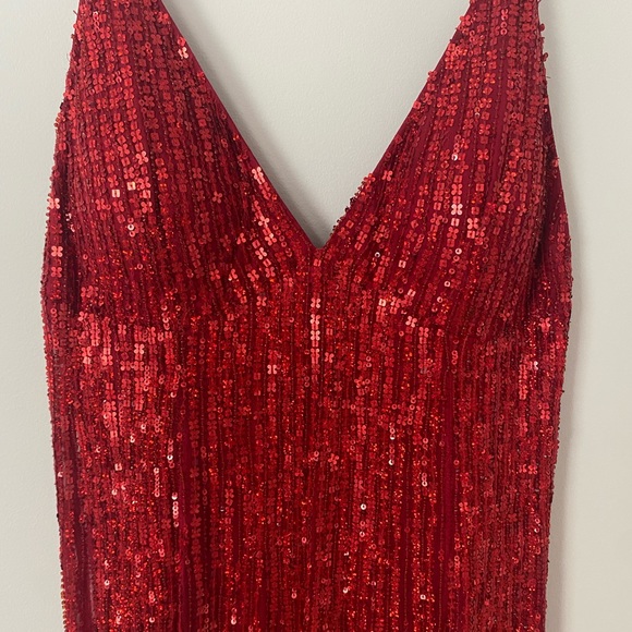 Scala sequined red formal gown - Picture 3 of 5